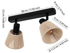 Eglo 44139 - Faretto SEAGARD 2xE14/40W/230V beige/nero