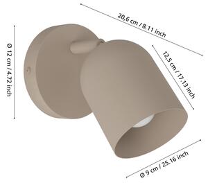 Eglo 44161 - Faretto da parete TILSTON 1xE14/40W/230V beige