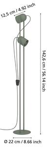 Eglo 44137 - Lampada da terra TILSTON 2xE14/8W/230V verde