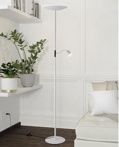 Eglo 901978 - Lampada da terra dimmerabile CONIVARINO LED/26,5W/230V +LED/4W, bianca