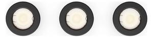 Philips - Set da 3 faretti da incasso PERIDOT 1x GU10/7W/230V nero