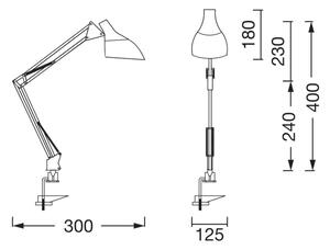 Osram - Lampada da scrivania con clip DESK LINE 1xE27/11W/230V nera