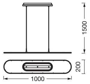 Osram - lampadario a sospensione dimmerabile su cavo OFFICE LINE LED/57W/230V 4000K 100 cm bianco
