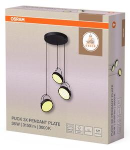 Osram - Lampada a sospensione LED su cavo DECOR PUCK 3xLED/12W/230V CRI 90 nero