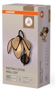 Osram - Lampada da parete DECOR RATTAN 1xE27/15W/230V beige/nera