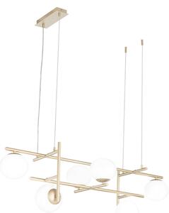 Ondaluce - Lampadario a sospensione su cavo JEWEL 6xE14/10W/230V oro/bianco