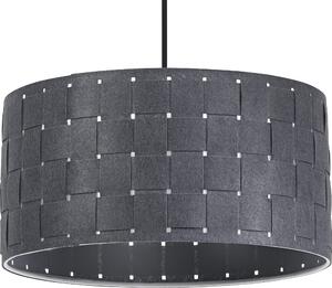 OSRAM Decor Felt Weaving lampada a sospensione grigia in feltro e metallo, E27, diametro 380 mm, effetti luminosi caldi grazie al paralume intrecciato, sostenibile grazie alla sorgente luminosa sostituibile, facile installazione