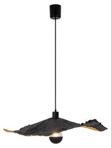 Lampada a sospensione Crazy Paper E27 Ø56cm nero