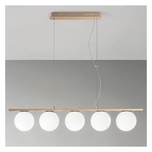 Ondaluce - Lampadario sospeso su cavo MONILE 5xE14/10W/230V oro/bianco