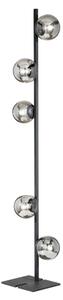 Ondaluce - Lampada da terra MONILE 5xE14/10W/230V 170 cm nero/fumé