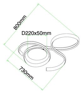 Ondaluce - Lampada da parete LED dimmerabile TWIST LED/57W/230V bianca