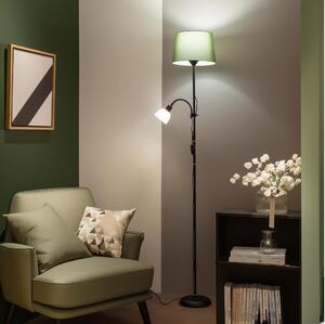 Brilagi - Lampada da terra CERIA 1xE27/100W/230V + 1xE14/25W nero/verde