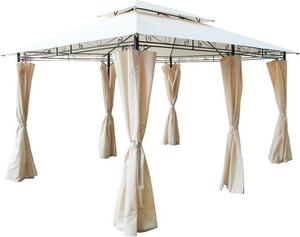 Gazebo da giardino con LED 400x300 cm - BEIGE