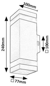 Rabalux 77210 - Applique da esterno URFA LINE LED/16W/230V IP65 antracite