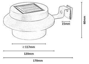 Rabalux 77205 - Applique solare da parete MONTORO LED/0,06W/1,2V 300 mAh IP44