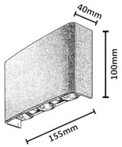 Rabalux 77192 - Applique da parete per esterni LED PORTEL 5W/230V 2000/2700/4000K IP65