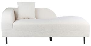 Chaise longue Retrò Velluto Bianco in stile Minimal moderno minimalista Beliani