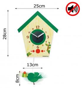 Originale orologio verde per la cameretta dei bambini