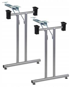 Tavolo pieghevole o struttura per scrivania SC-921, per ufficio, hotel, ristorante, larghezza 48 cm, altezza 72,5 cm, grigio
