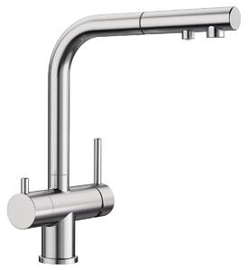Miscelatore da cucina Blanco con doccetta FONTAS-S II in acciaio inox spazzolato 525199