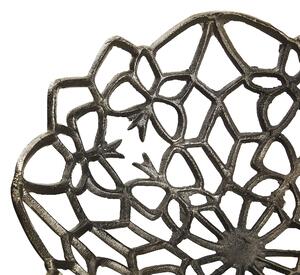 Ciotola decorativa per frutta Ciotola rotonda in metallo argentato Design traforato Beliani