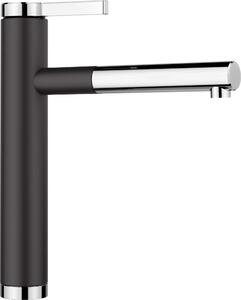 Miscelatore per lavello con doccia Blanco LINEE-S nero cromo 526171