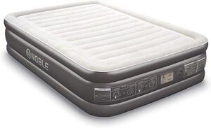 Materasso ad aria Queen - Letto gonfiabile - Soggiorno con comfort - Pompa incorporata - 203 x 147 x 46 cm - Grigio