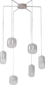 Lucande LED a sospensione Avelina, bianco, 6 luci