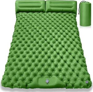 Doppio Gonfiabile Camping Bedmat, Impermeabile Gonfiabile opaco con pompa a pedale e cuscino, Ultraleggero e Portatile, Adatto per Camper