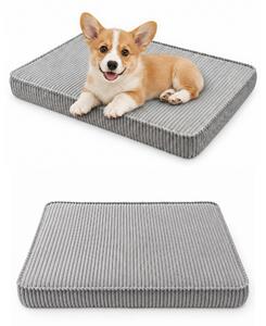 Cuccia Per Cani, Cuscino Per Cani, Tappetino Per Cani, Modello Cord, 45X65X8 Cm, Grigio