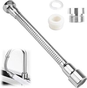 Tubo per rubinetto - Tubo per rubinetto per acqua fino a 20 cm - acciaio inox - Ideale per cucina, bagno, WC - Design durevole e innovativo