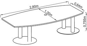 Tavolo da conferenza KT28S, 280 x 130 cm