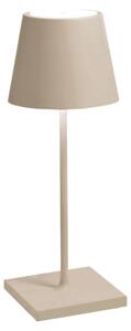 Zafferano Lampada a led da tavolo Poldina Pro Mini Sabbia ricaricabile e dimmerabile con batteria fino a 12 ore