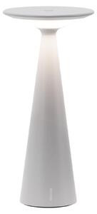 Zafferano Damina - Lampada Led Ricaricabile da Tavolo, Touch Dimmer, 8h di Autonomia, IP65 - Senza Fili, Finitura in Alluminio Grigia