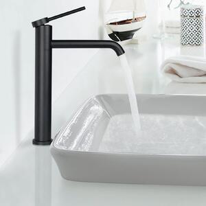 Miscelatore per lavabo da appoggio, finitura opaca nera