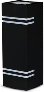 Lampada da parete a LED Lampada da esterno Lampada da parete Quadrata-Nera up & down con attacco GU10 25 cm