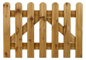 Cancello Recinzione Dritto Mini 100x70 cm in Legno Impregnato