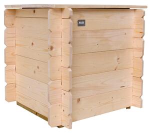 Baule Cassapanca da Esterno 60x60xh56 cm Gaia in Legno di Abete Naturale