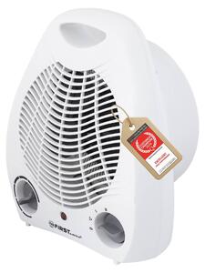 Stufa elettrica a ventola, 2000 W, 2 livelli di riscaldamento, termostato, protezione contro il surriscaldamento, colore bianco