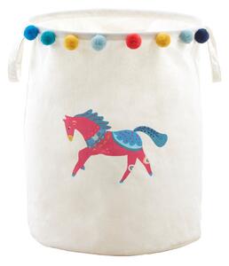 Cesta per giochi da bambino bianca in tessuto ø 38x48 cm Mimo Eclectic Horse – Premier Housewares