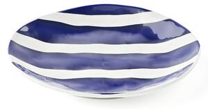 Piatto frutta Dessert in Melamina set da 6 pezzi Linea FUSION �21x h 3 cm cm realizzati con decoro studiato x la lavastoviglie blu