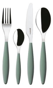 Posate Feeling 24 pezzi Colore Crema in acciaio inox 18/10 AISI 420 di Altissima qualit� lavabili in lavastoviglie colore Verde Laguna