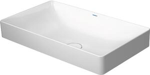 Duravit DuraSquare vasque à poser, 60x34,5cm, sans trou pour robinet, sans trop-plein, paroi arrière vitrifiée, polie, 2355600000, 2355600000