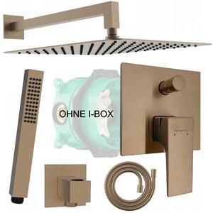 HANSGROHE METROPOL | BOFLER sistema doccia a incasso doccia #86-O, rubinetto, doccia a pioggia 30x30cm, doccetta, flessibile doccia, supporto doccia, BRONZO spazzolato