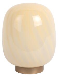 Lampada da tavolo giallo chiaro con paralume in vetro (altezza totale 20 cm) Summer Globe – Leitmotiv