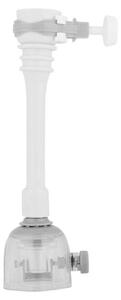 Rubinetto da cucina, bocchetta girevole a 360°, a risparmio idrico, 18 cm, grigio