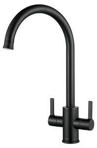 Miscelatore da cucina, 2 funzioni, girevole a 360°, colore nero