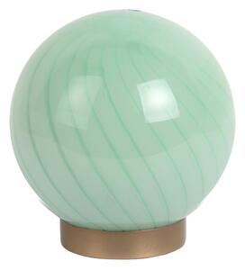 Lampada da tavolo verde chiaro con paralume in vetro (altezza totale 17 cm) Summer Globe – Leitmotiv