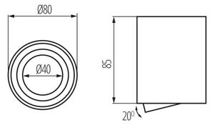 Kanlux 28785 - Faretto BORD ONE 1xGU10/10W/230V nero