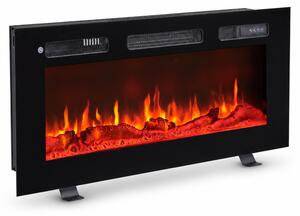Caminetto elettrico da incasso BALDERIA Leif 36 – Potenza termica fino a 1800 W, nero